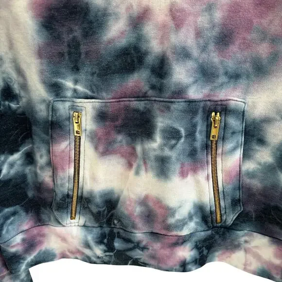Aviator Nation Women's Small Ninja Pullover Hoodie Tie Dye Kangaroo Pocket - Picture 6 of 9